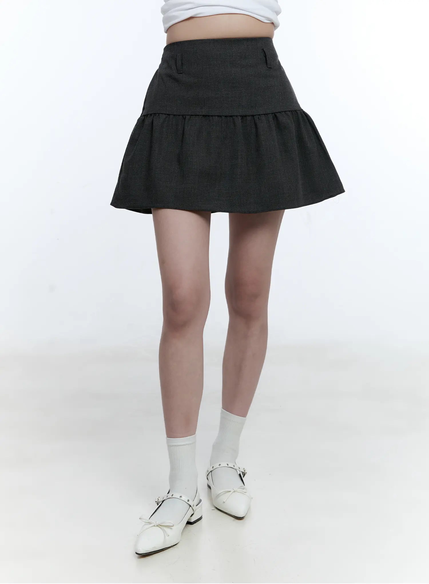 Pleated Flare Mini Skirt CG514