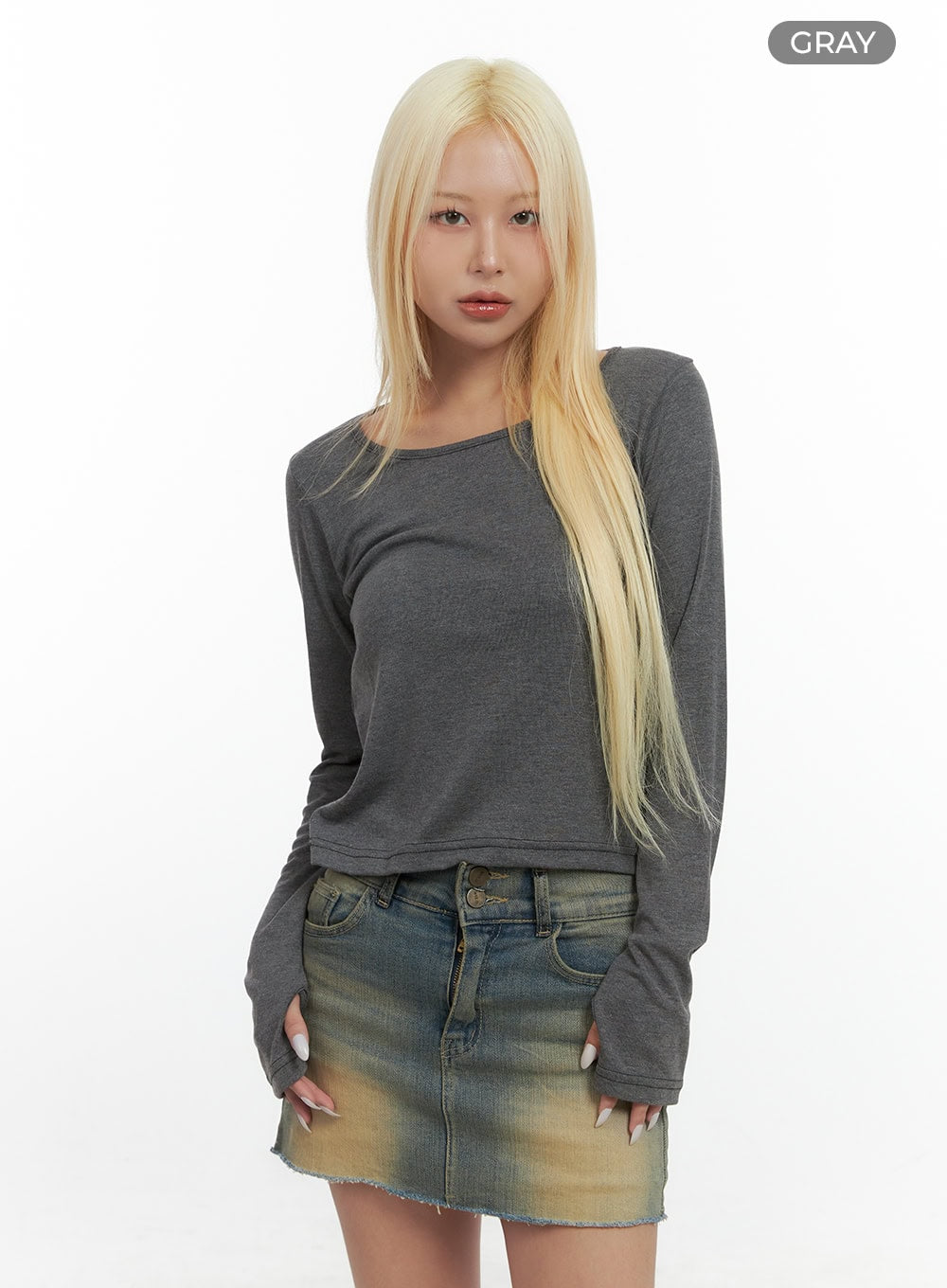 Classic U-Neck Fitted Long Sleeve CS425