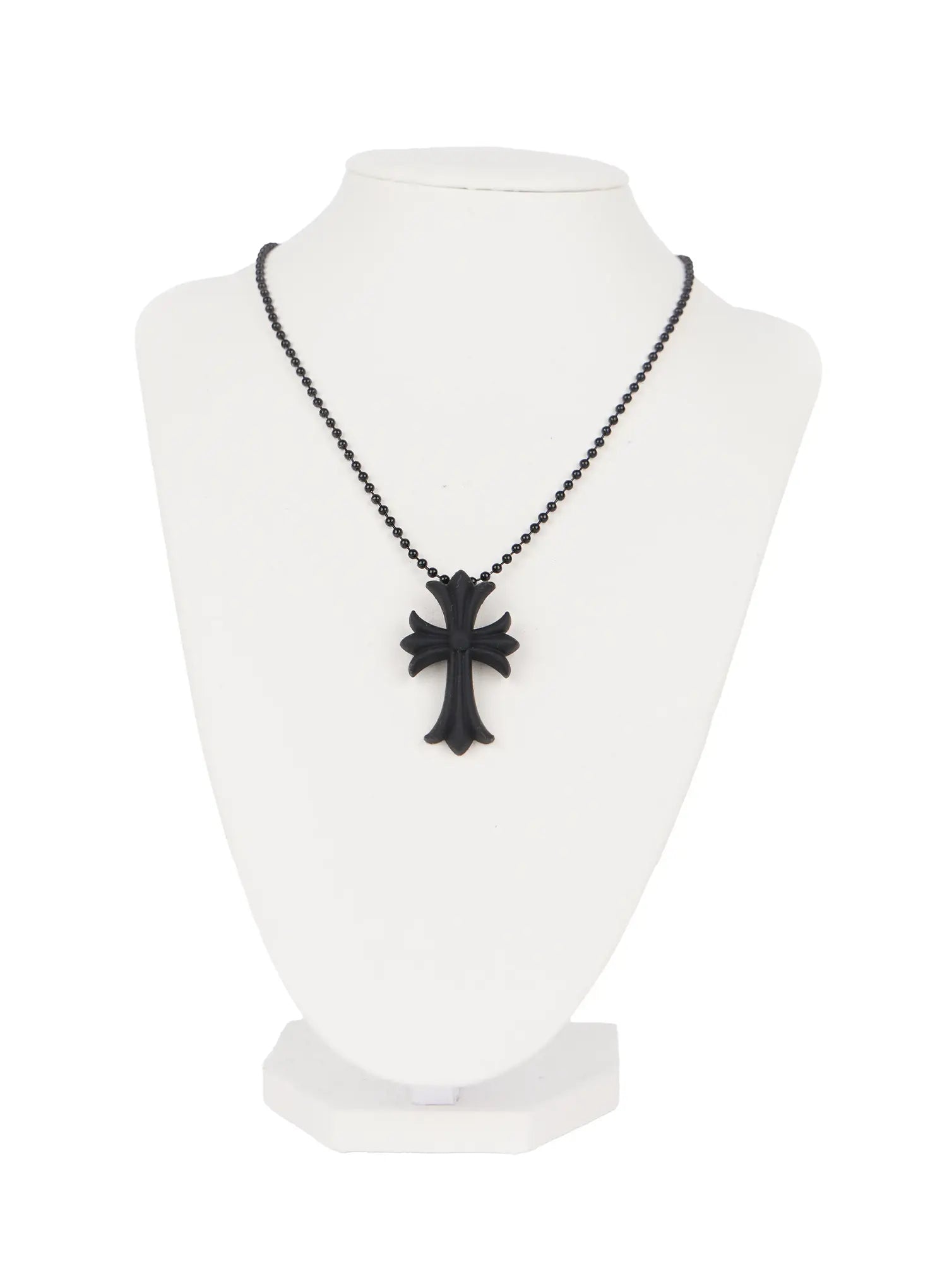 Black Cross Pendant Necklace CL528
