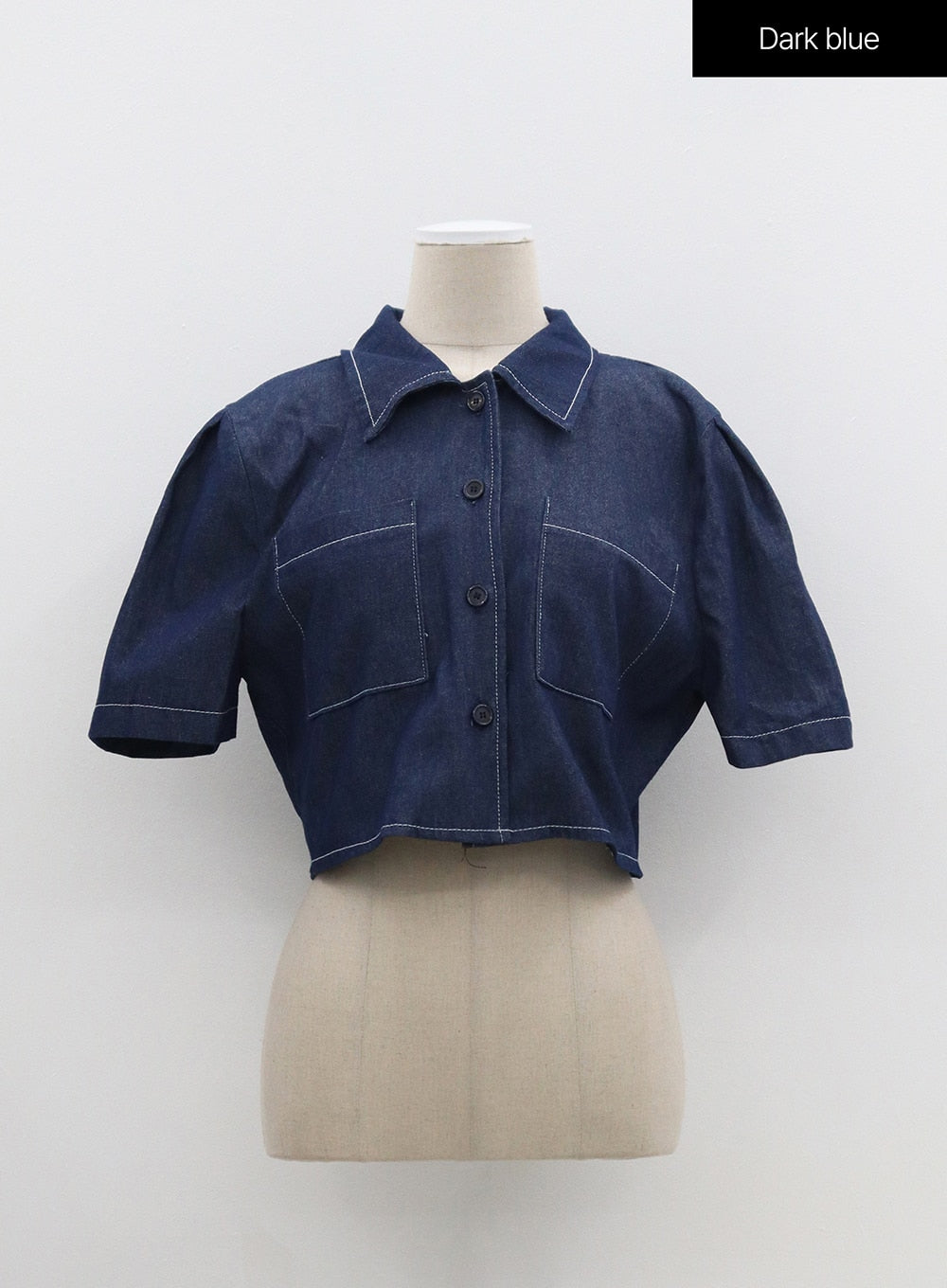 Denim Cropped Shirt OM317