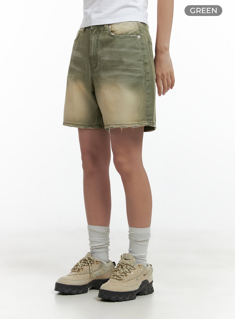 Distressed Washed Shorts CL417