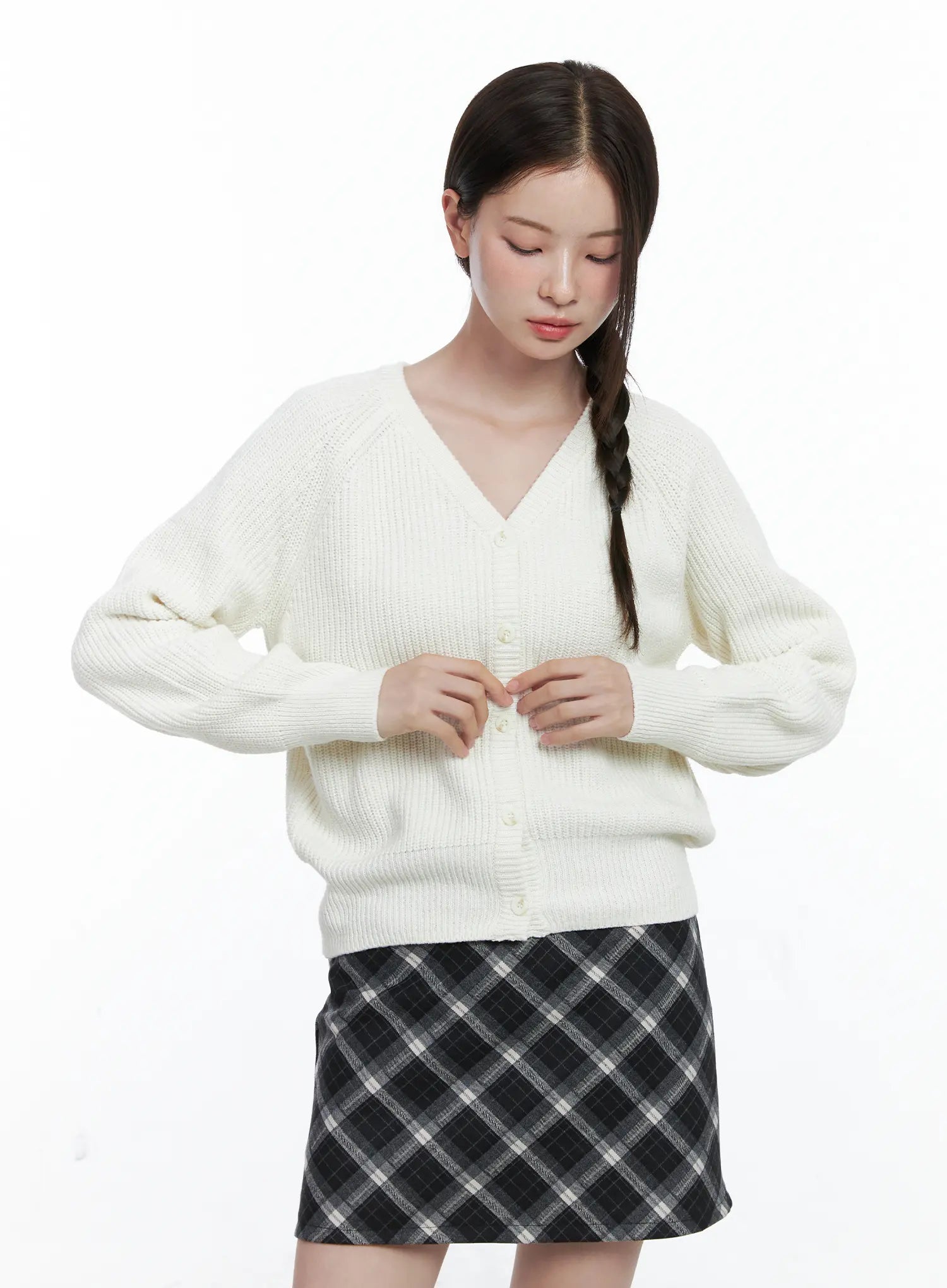 V-Neck Button Knit Cardigan CO506