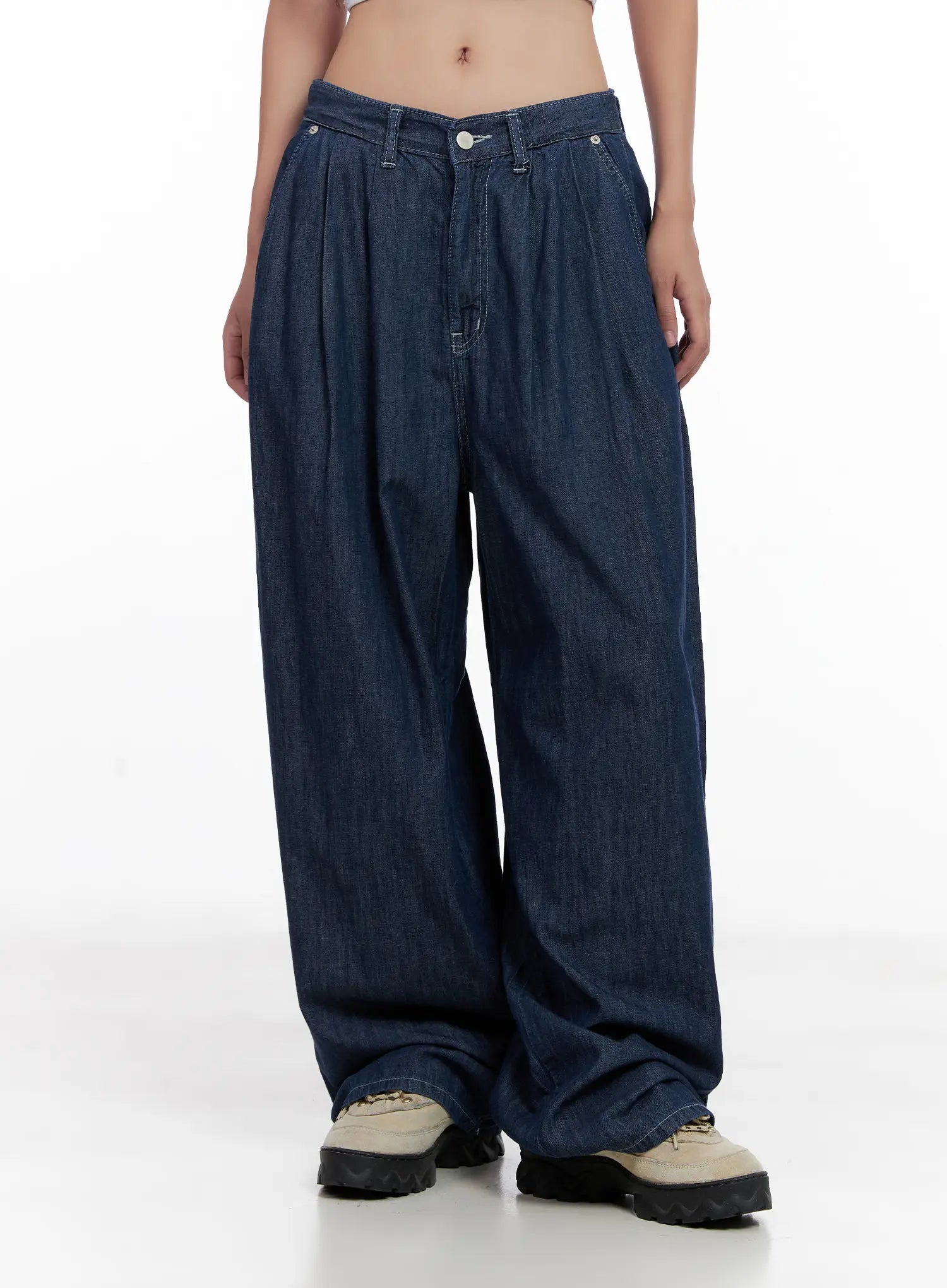 Sophia Raw-Wash Wide Jeans CL518