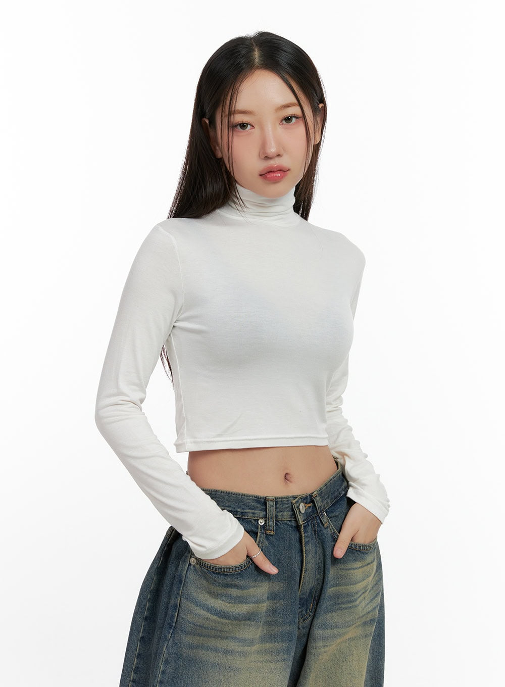 Solid Spandex Crop Top CN412