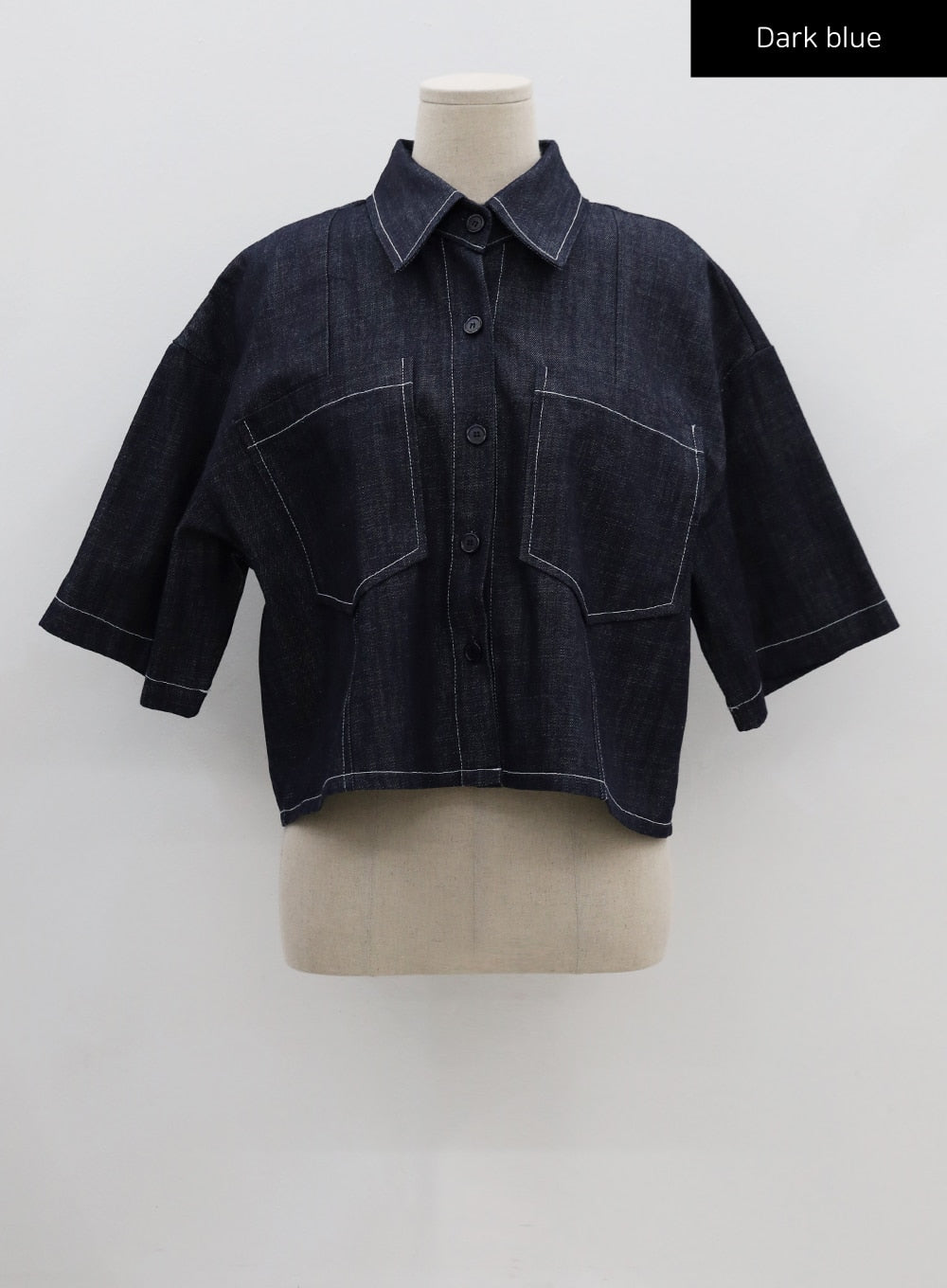 Stich Crop Short Sleeve Shirt CG01