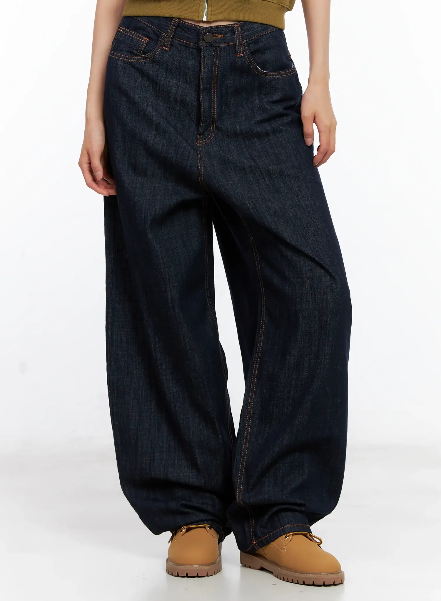 Cherry No-Fade Wide-Leg Denim Jeans CL529