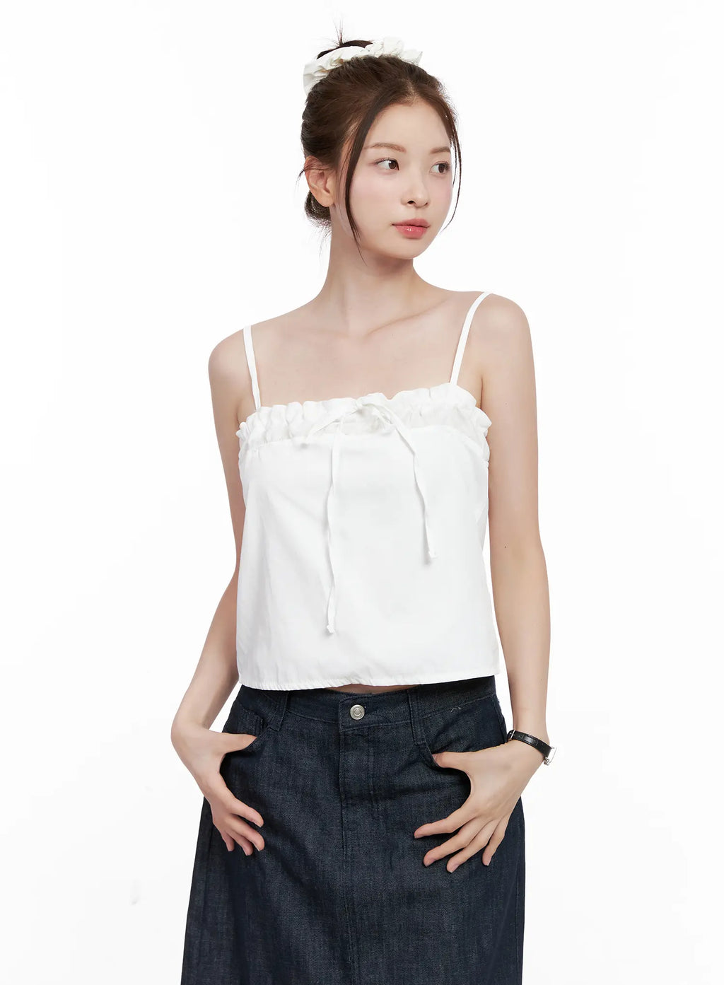 Ruffle-Trim Cami CL523