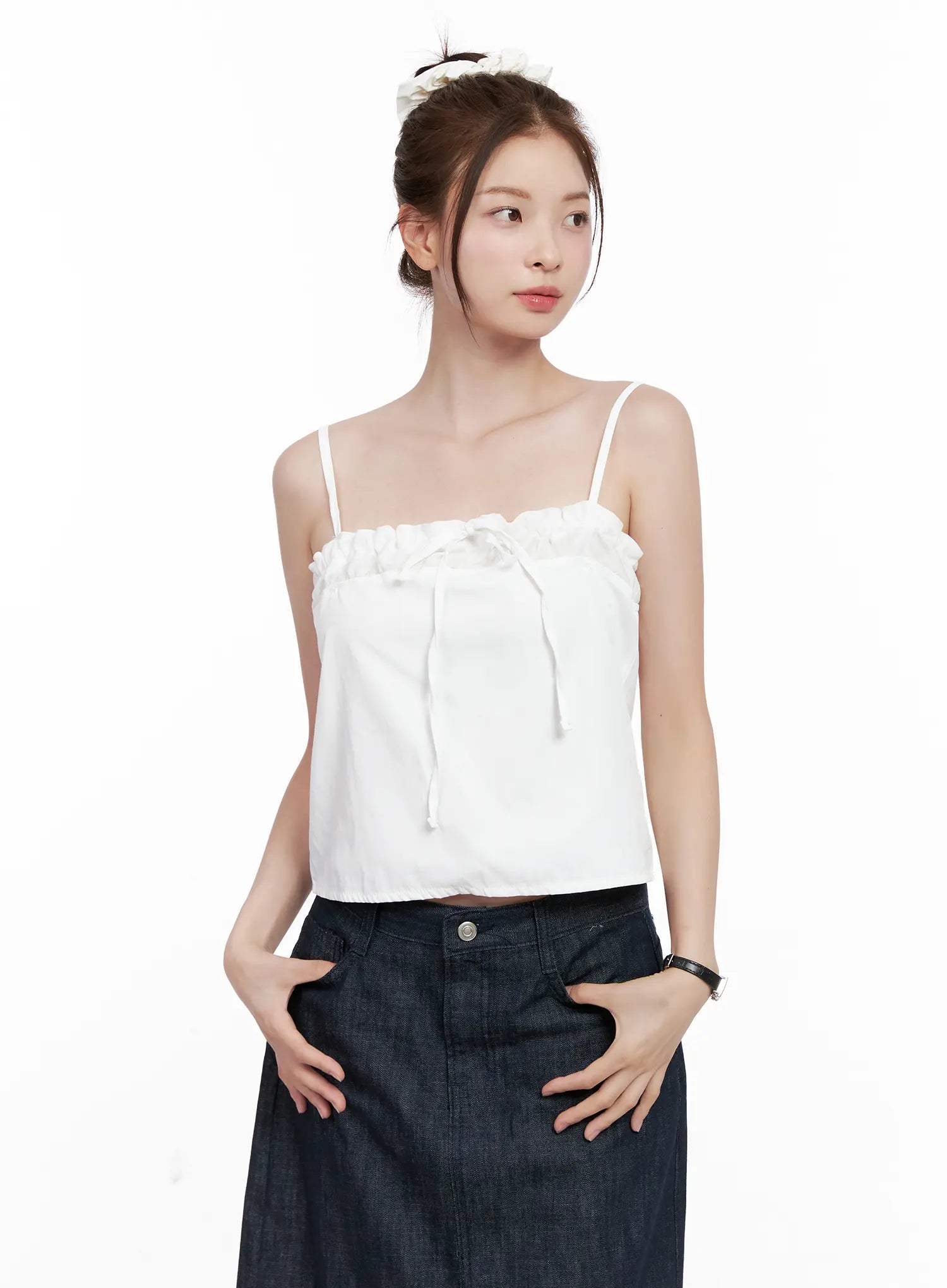 Ruffle-Trim Cami CL523