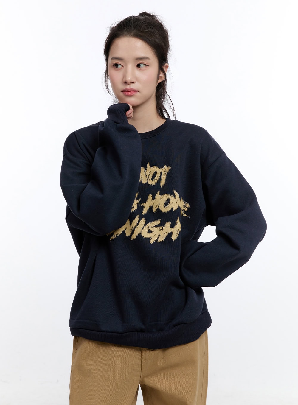 Oversized Crew Neck Sweatshirt ON418