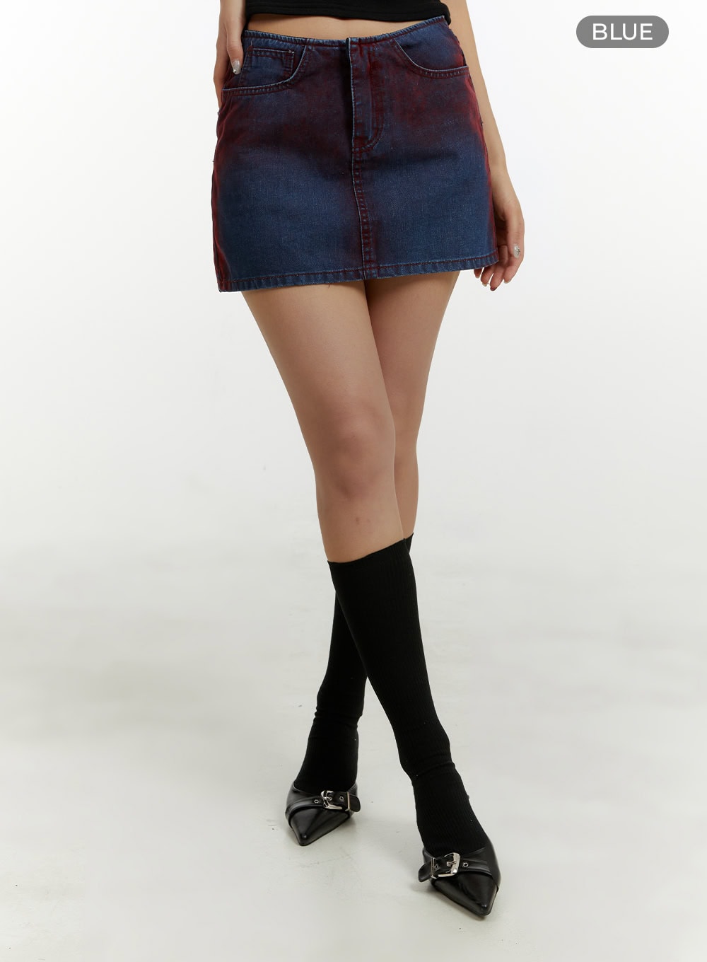 Color Washed Mini Skirt CY408