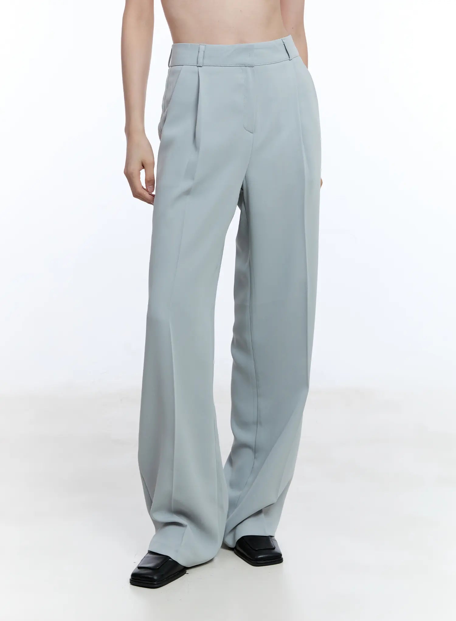 Pintuck Wide-Fit Pants CU513