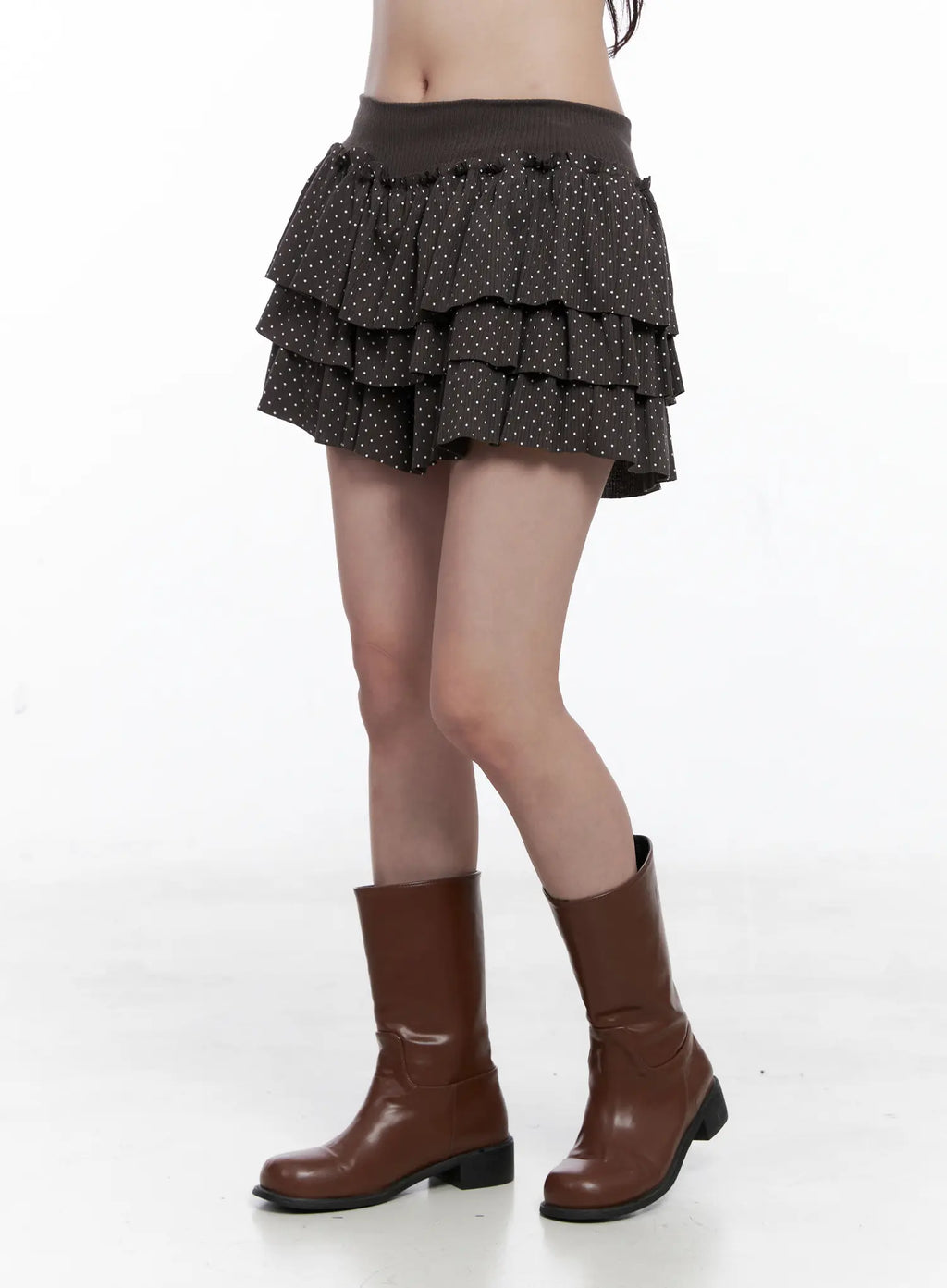 Polka Dot Ruffle Mini Skirt CS519