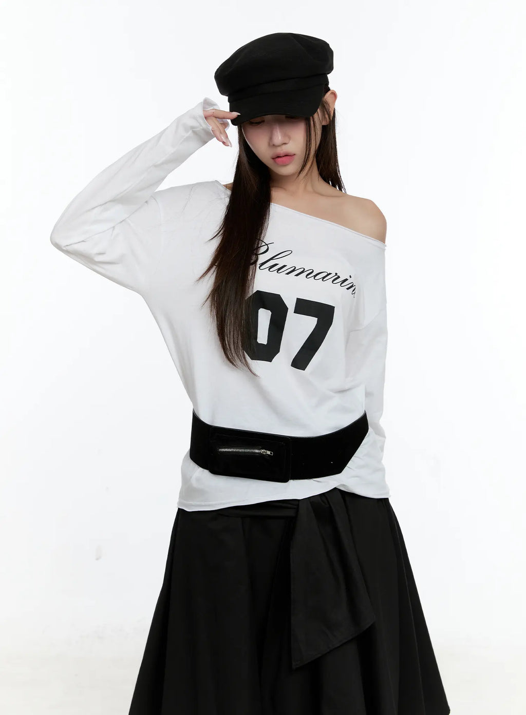 07 Off-Shoulder Long Sleeve Top CS518