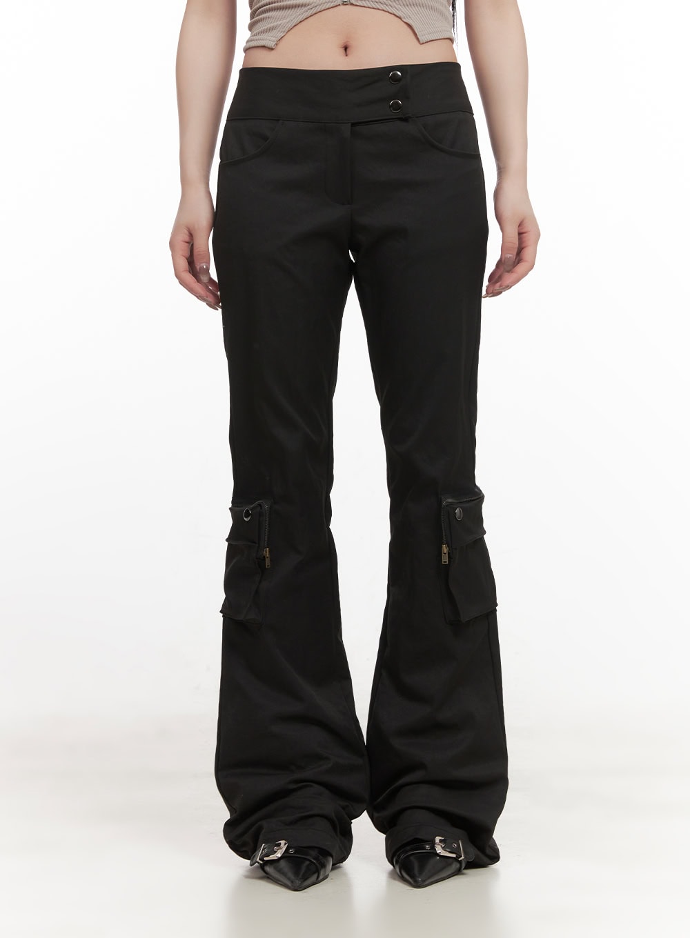 Cargo Low-Waist Bootcut Pants CJ516