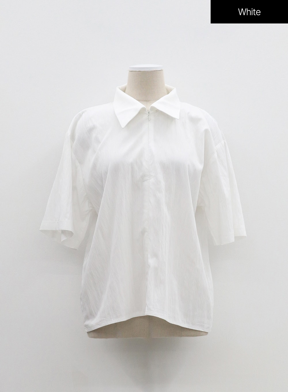 Half Zip-Up Polo Shirt OM309