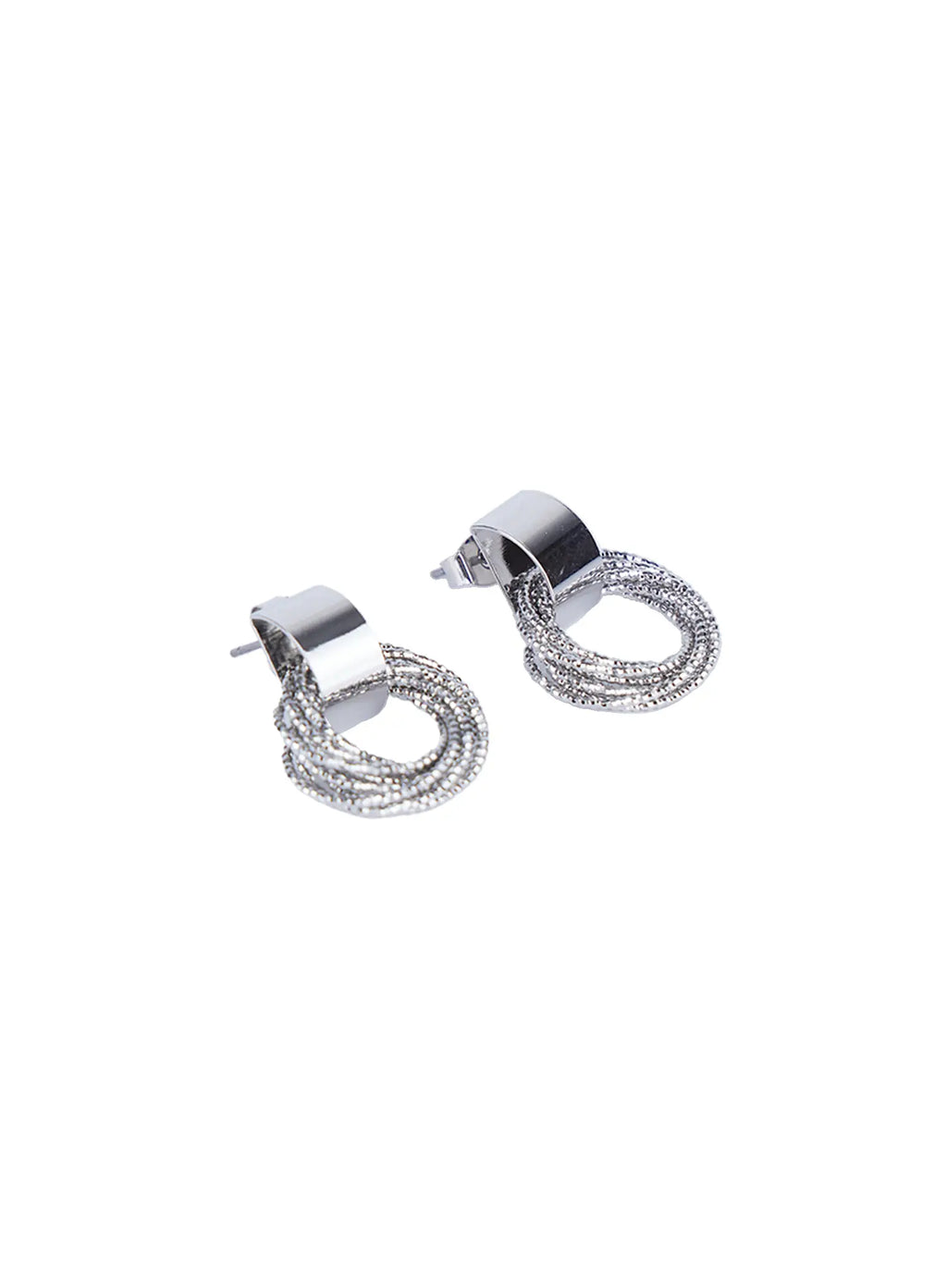 Chunky Threaded Hoop Earrings CL524