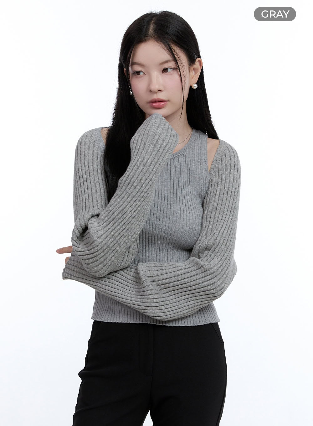 Solid Bolero Sleeve Top OO429