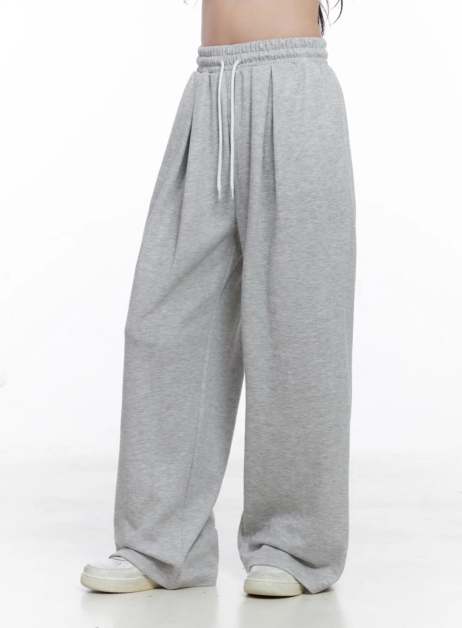 Pintuck Wide-Leg Sweatpants CS519