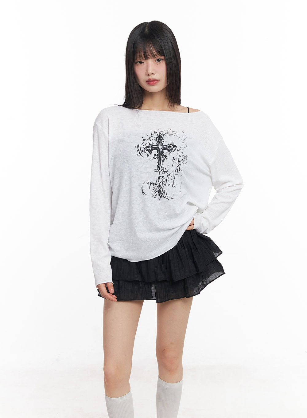 Dreamy Semi-Sheer Graphic Long Sleeve CY514