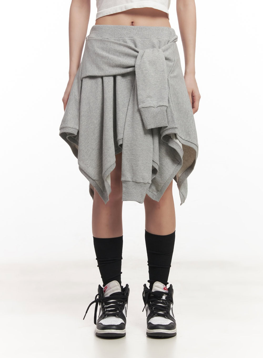 Tied Layering Handkerchief Midi Skirt CA521