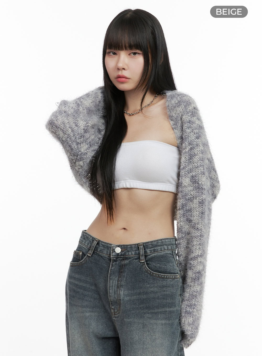 Fuzy Soft Bolero Cardigan OO401