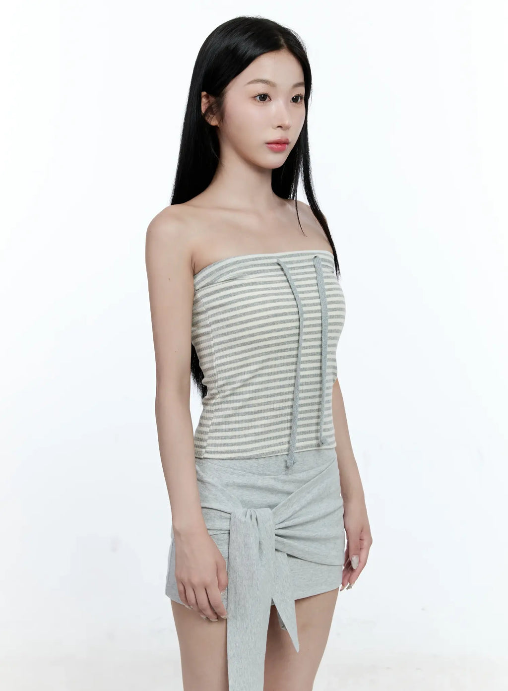 Striped Ribbed Tube Top CG511