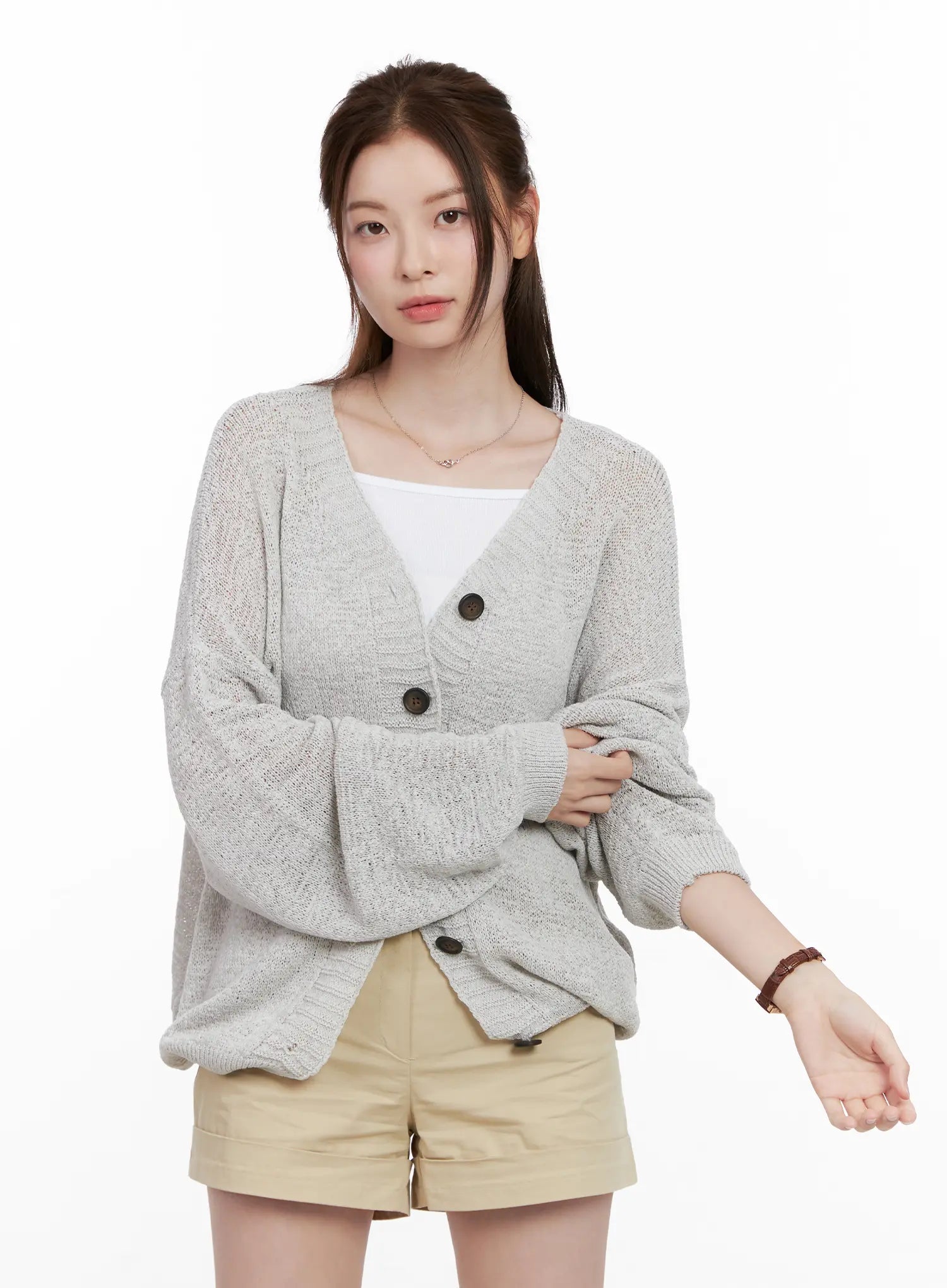 Oversized Summer Knit Cardigan CL523
