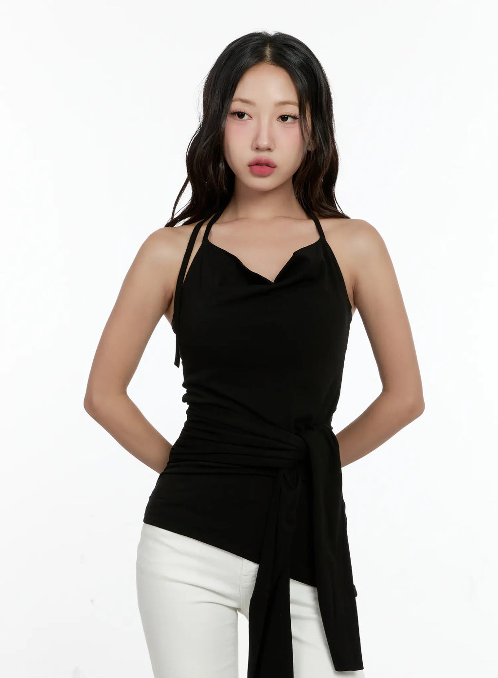 Elegant Halter Drape Top CG501