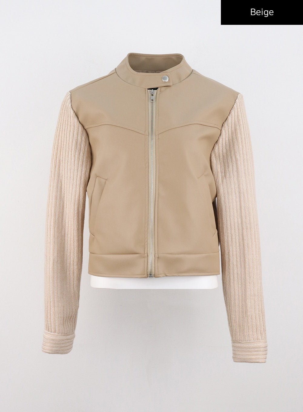 Two-Tone Faux Leather Jacket CO325