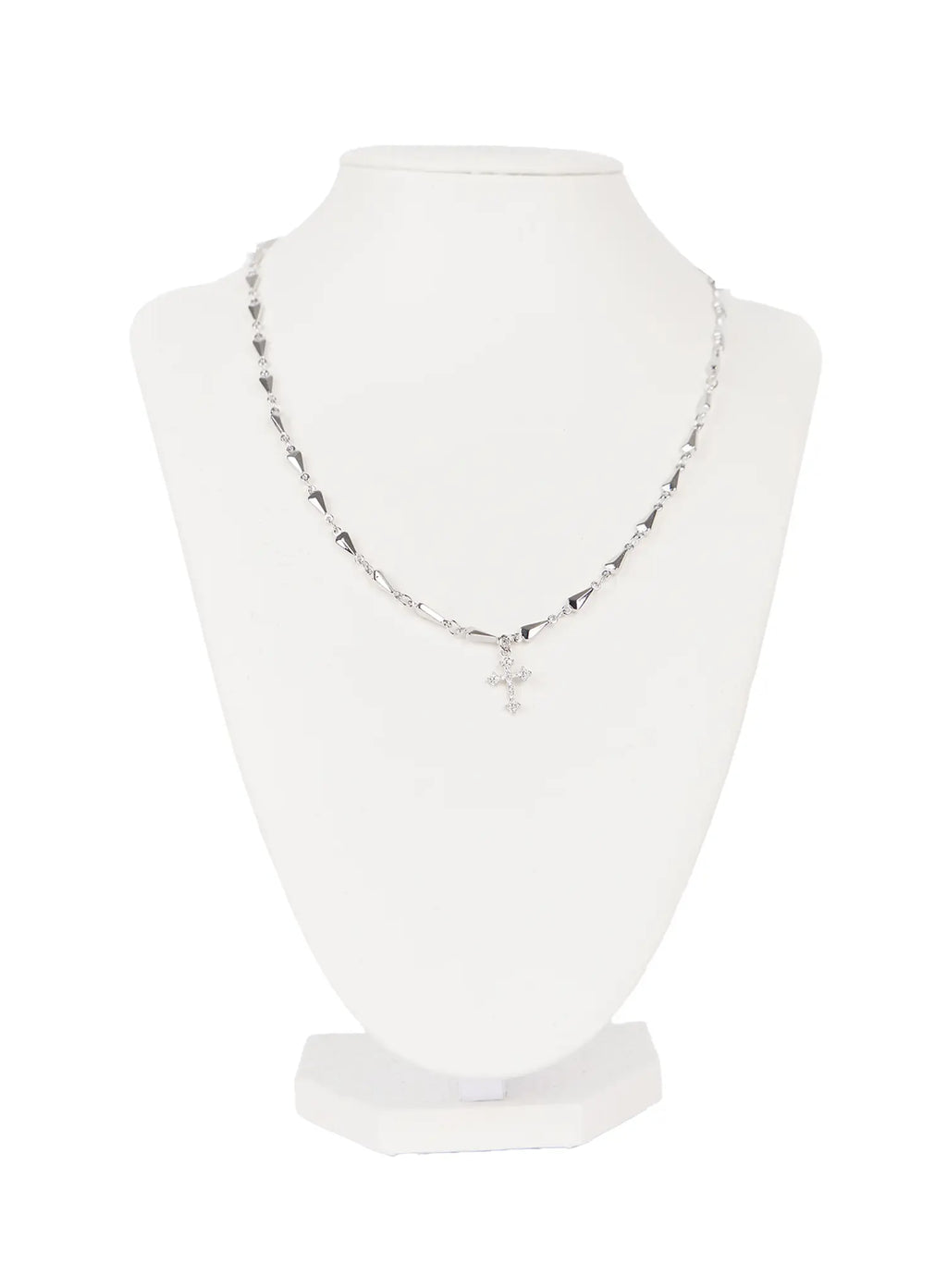 Triangle Chain Cross Pendant Necklace CG511