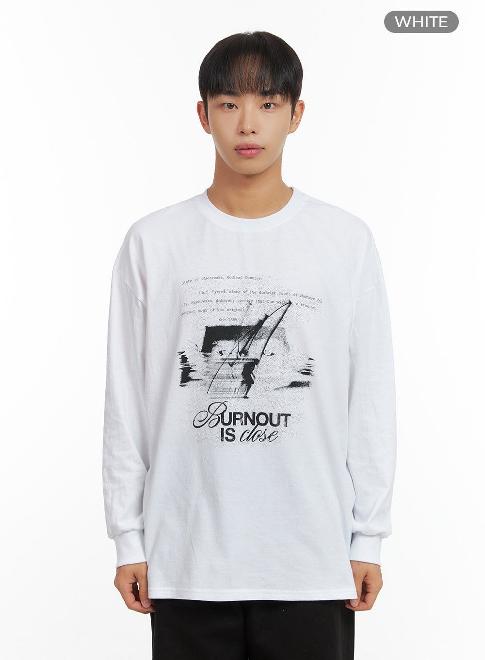 Men's Cotton Loose Fit Graphic Print Top CO408