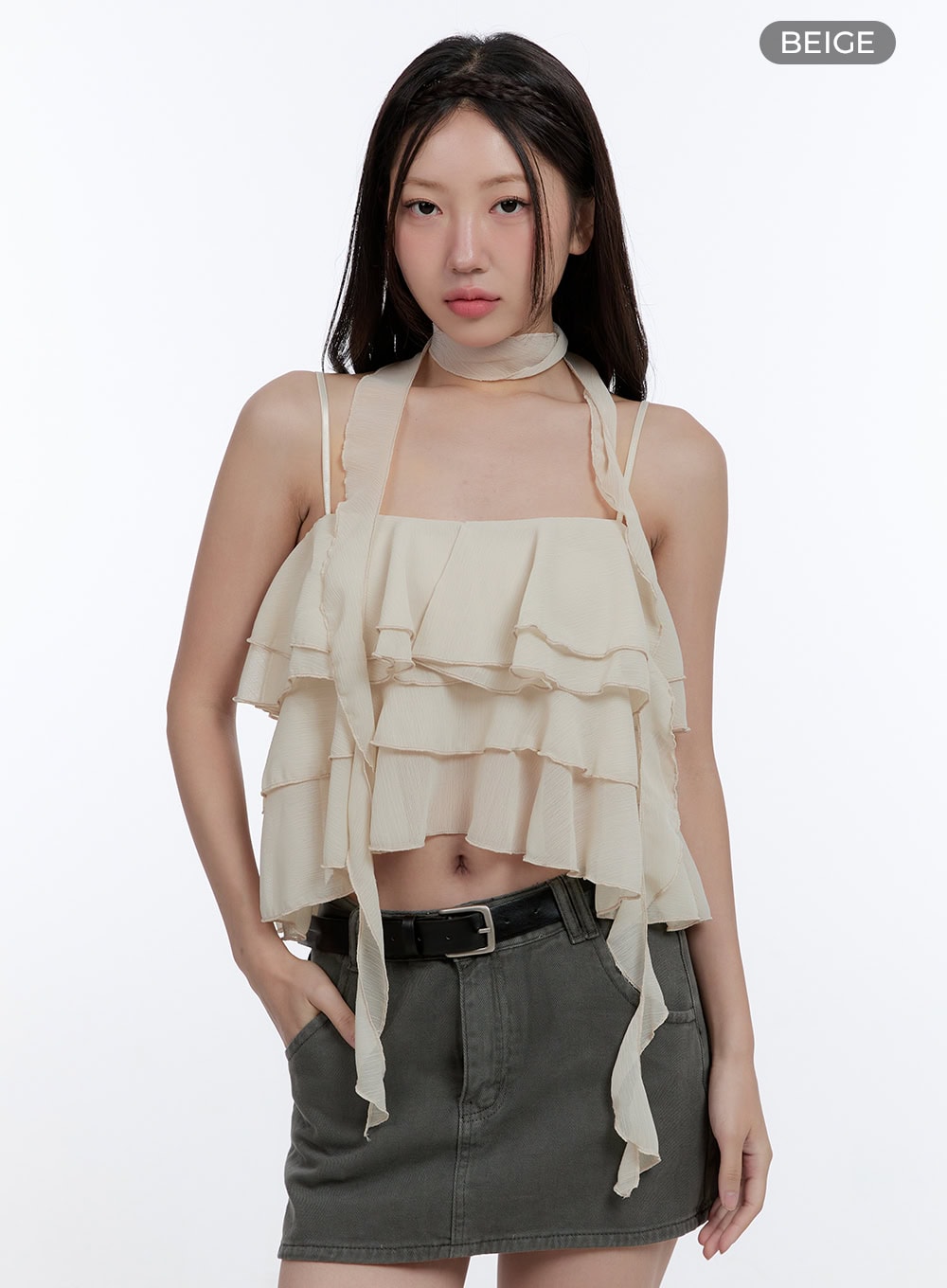 Ruffle Cami Crop Top CG414