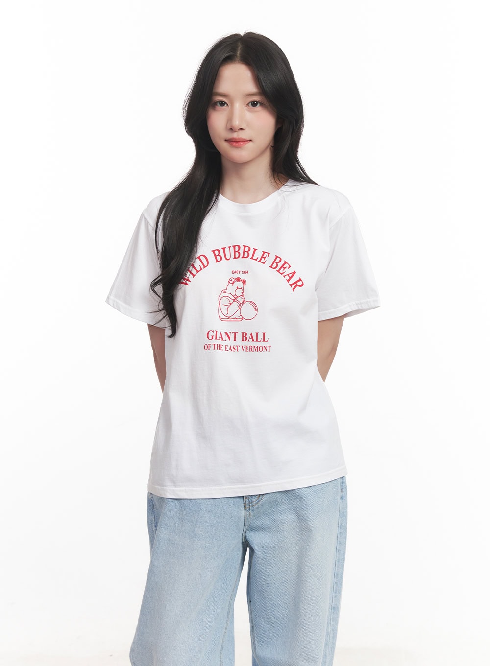 Bubble Pop Graphic Oversize T-Shirt CA511