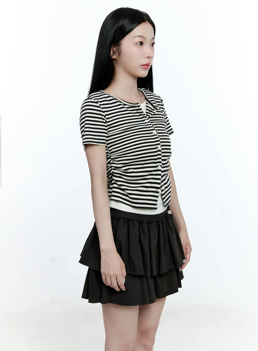 Striped Layered Cardigan CG513