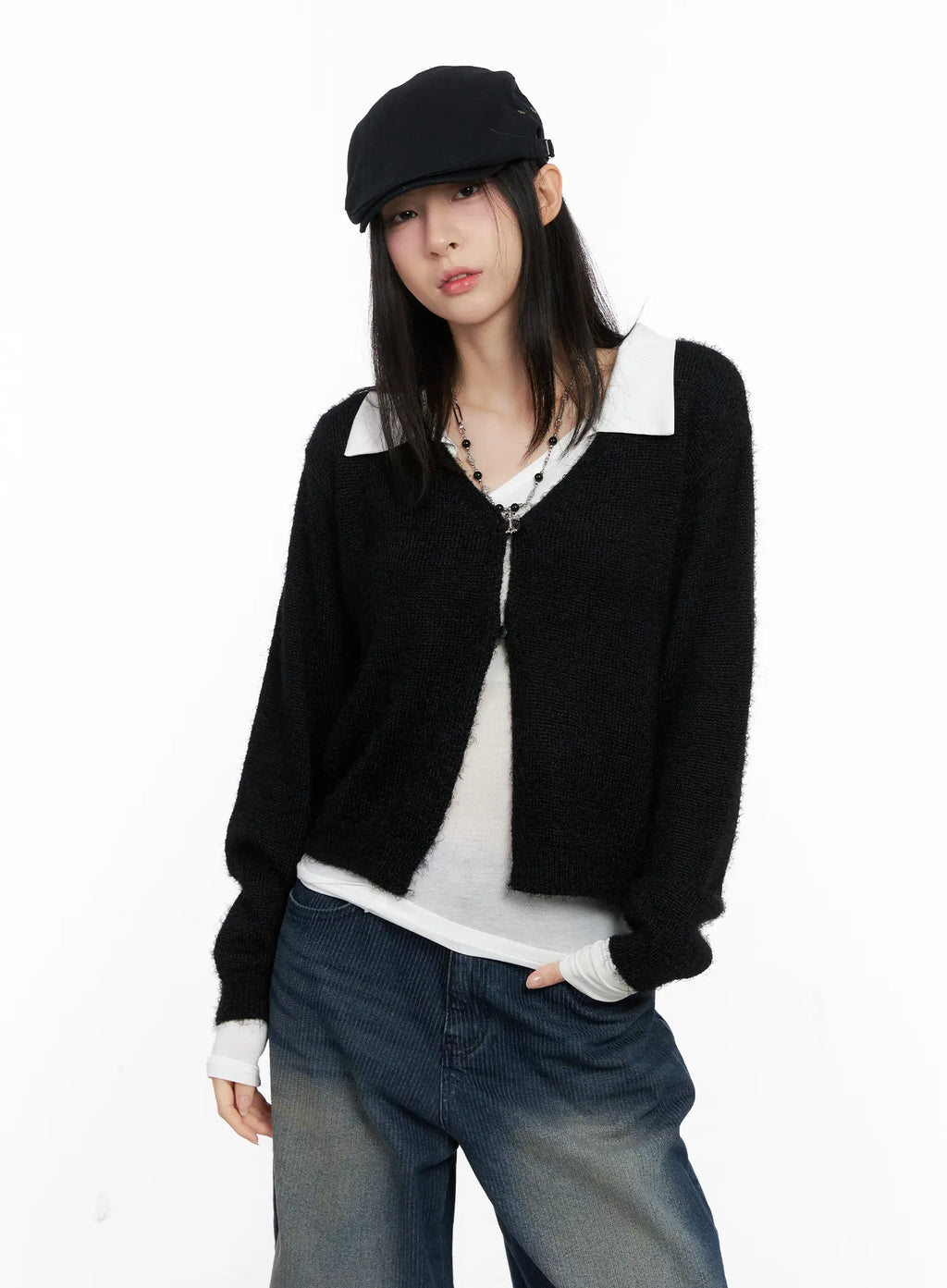 Cozy Open-Front Knit Cardigan CG526