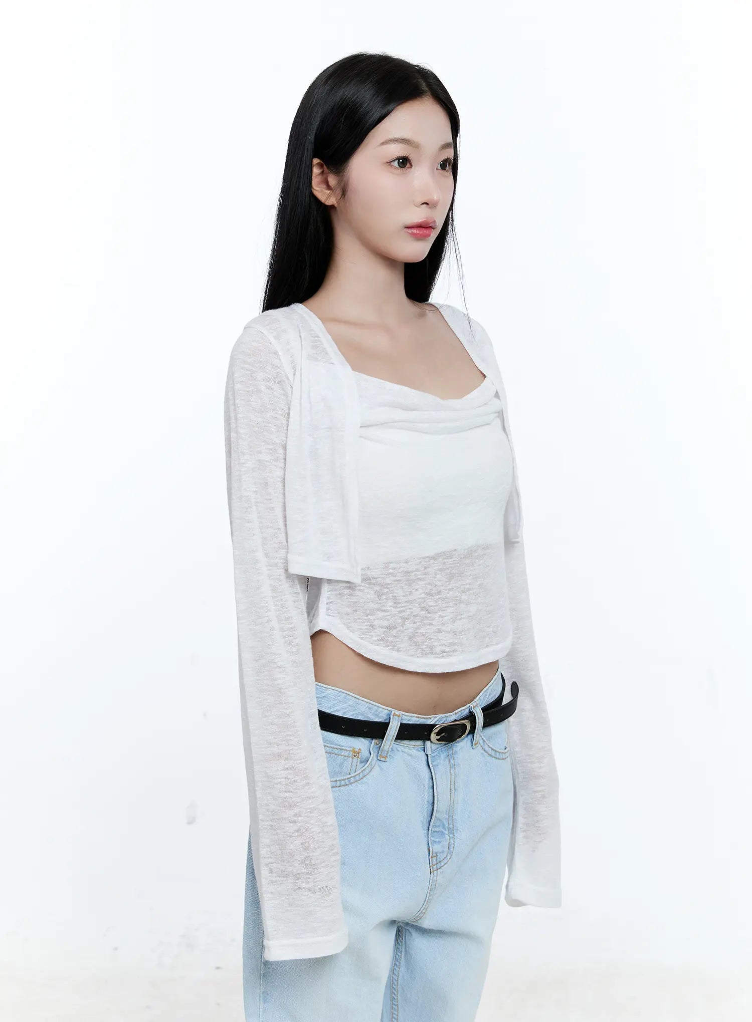 Ribbed Knit Cardigan and Tank Set CG512