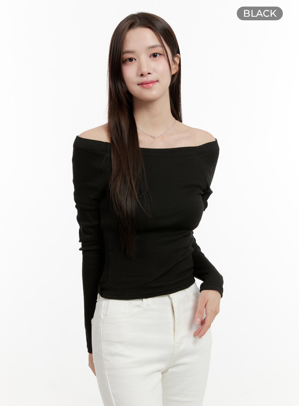 Basic Slim Off-Shoulder Top OG429