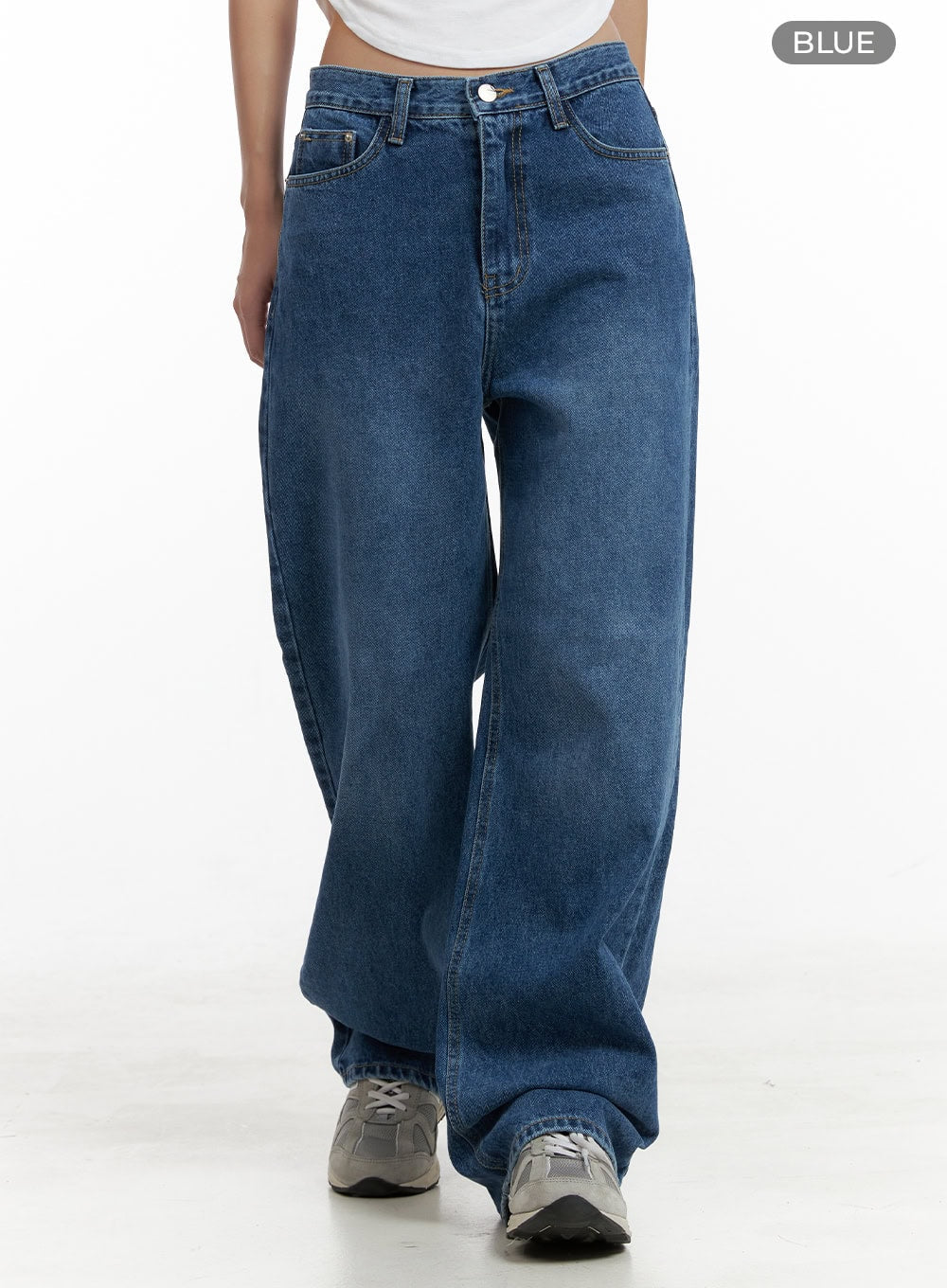 Eva Blue Washed Baggy Jeans CL431