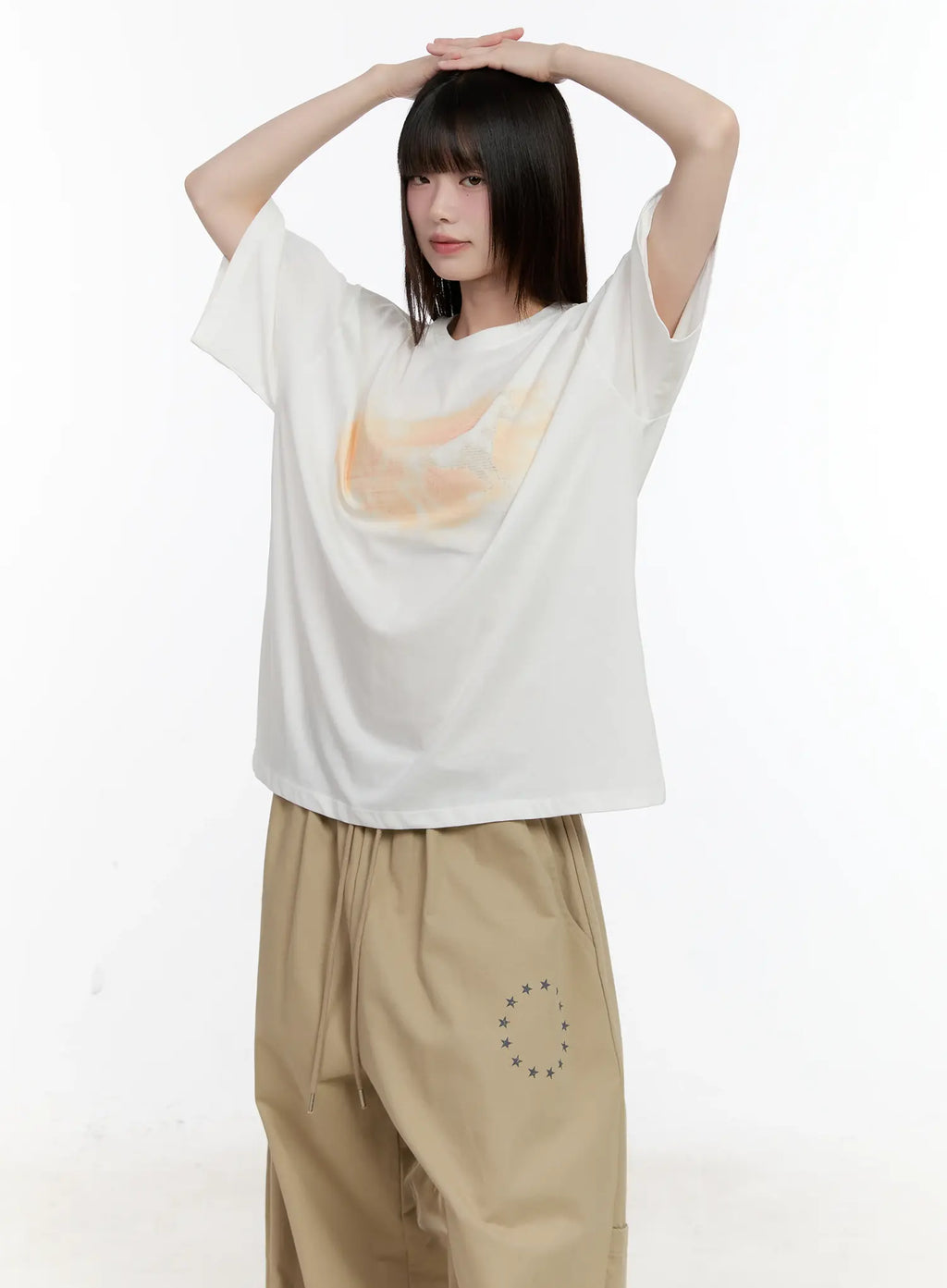 Washed Graphic Oversized Tee CL504