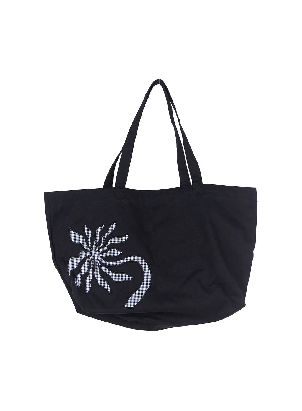 Gingham Patch-Accent Tote Bag CL522