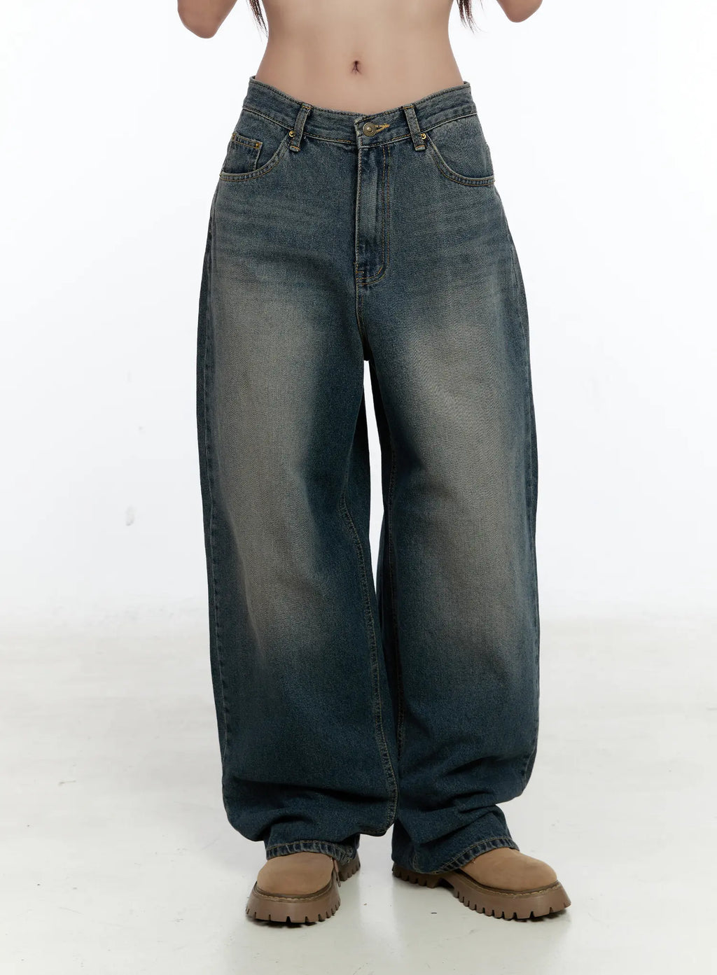 Nataly Dark-Washed Baggy Jeans CS517