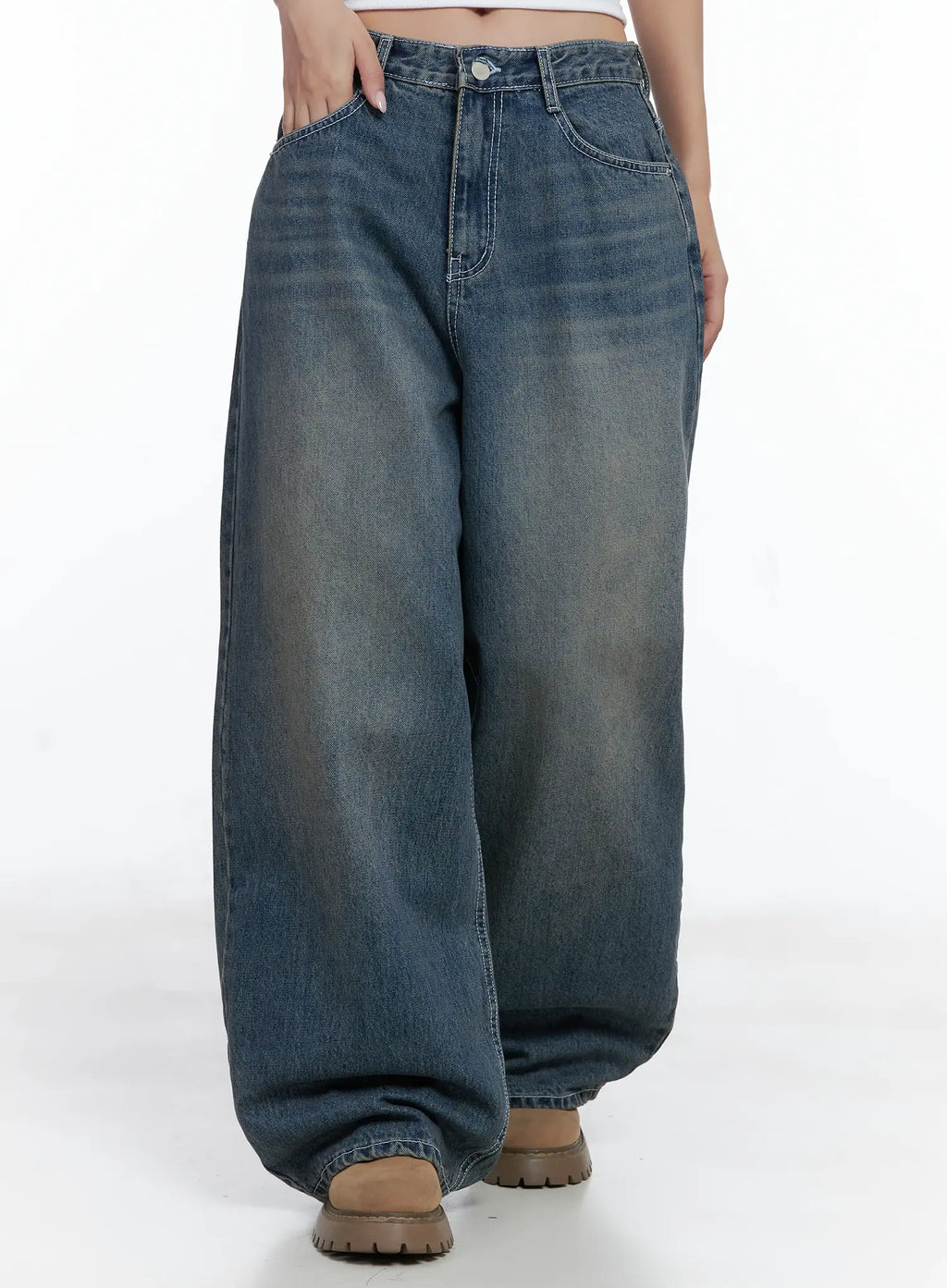 Neriah Vintage Wash Baggy Jeans CS503