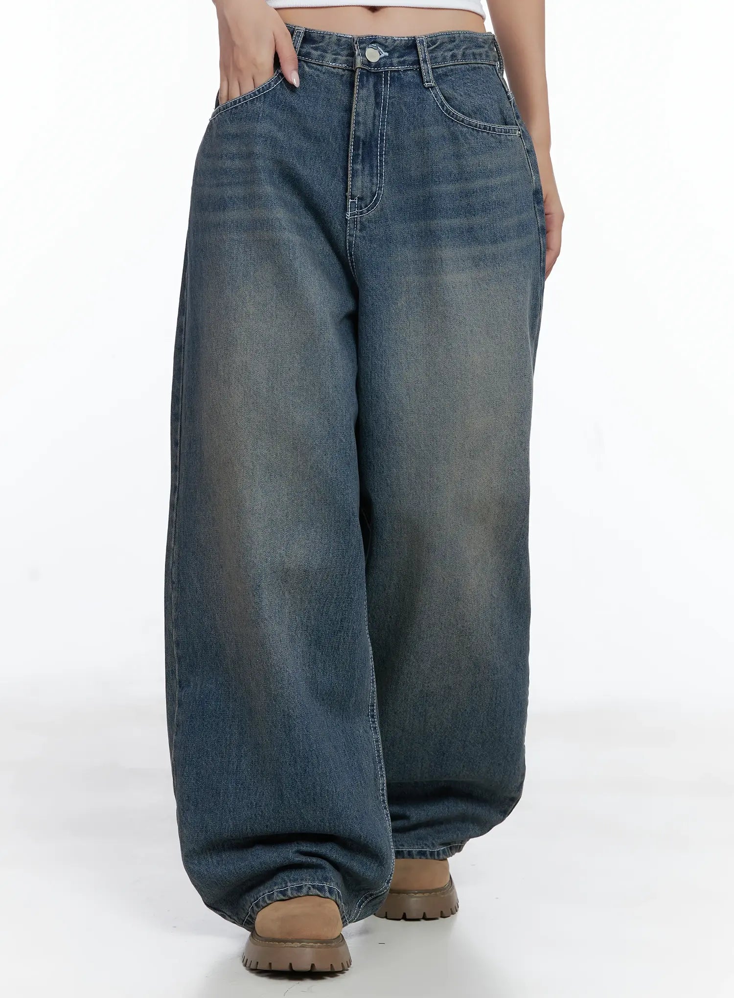 Neriah Vintage Wash Baggy Jeans CS503