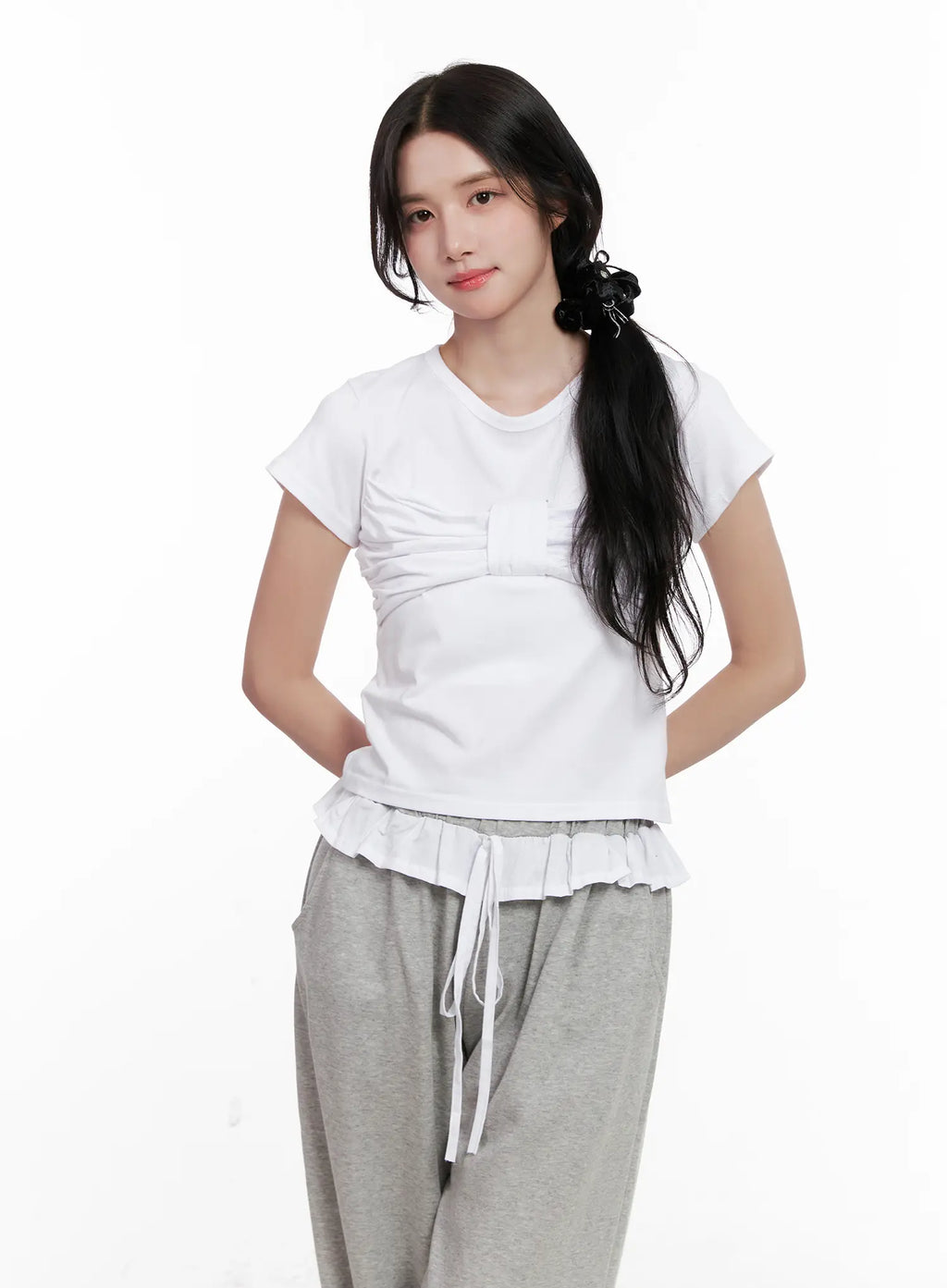 Scrunched Ribbon Top CL516