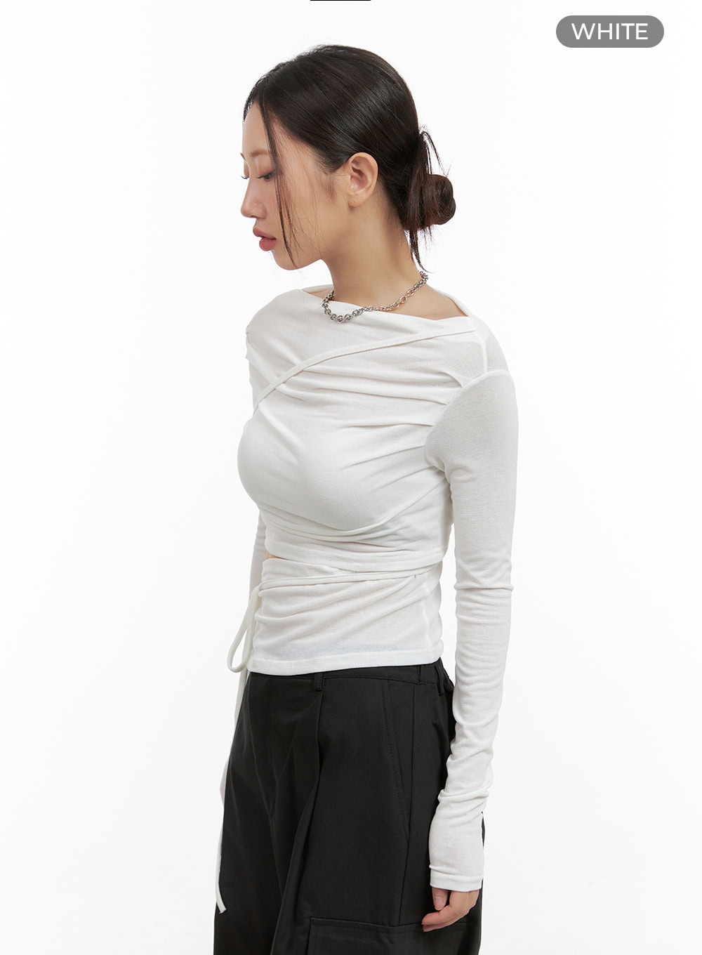 Boat Neck Strap Cut-Out Top CG422