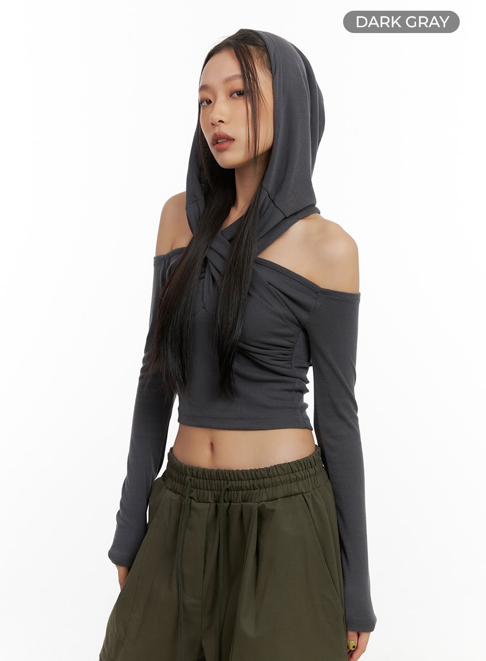 Twist Hooded Long-Sleeve Top CO424