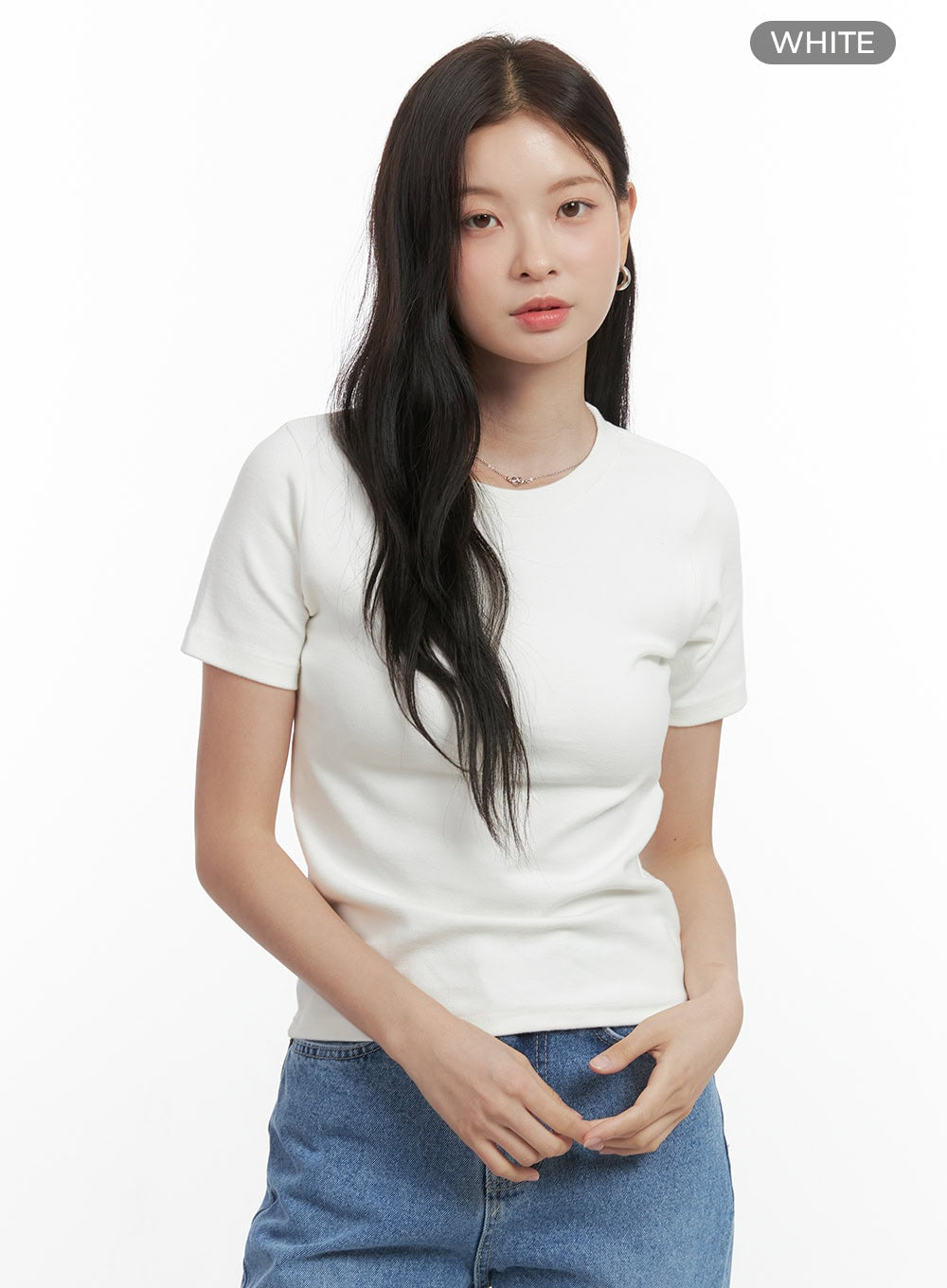 Cotton Slim Fit Round Neck Tee OS423