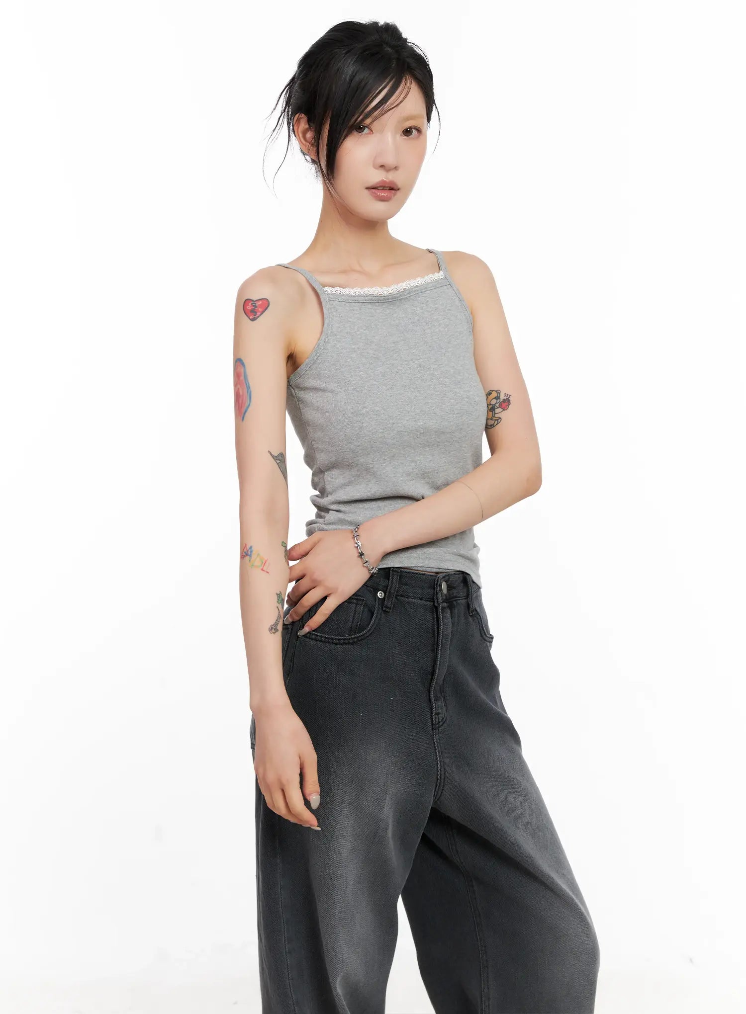 Lace-Trim Cami Top CL528