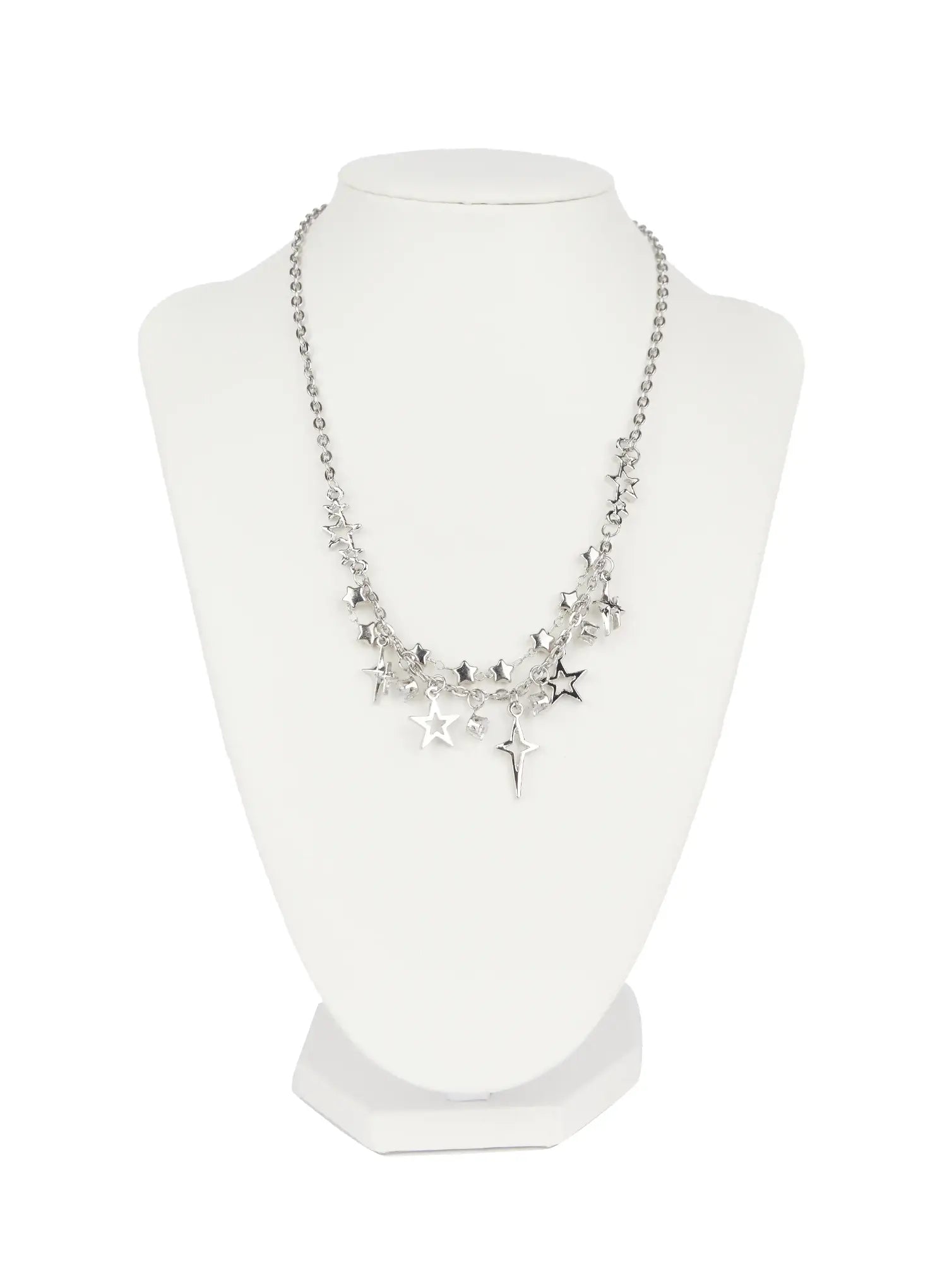 Two-Line Star Necklace CO503