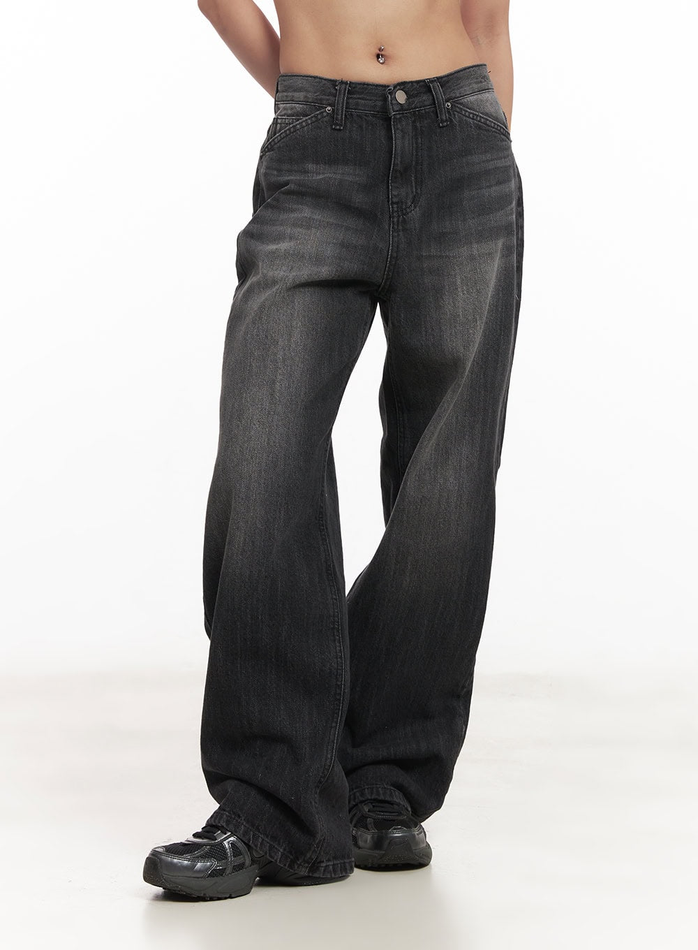 Debby Washed Wide-Leg Jeans CM505